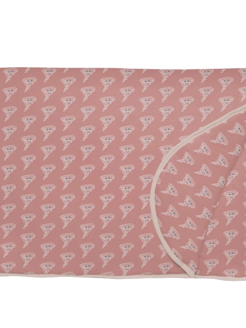 NEW Kickee Pants Print Fluffle Throw Blanket in Blush Happy Tornado